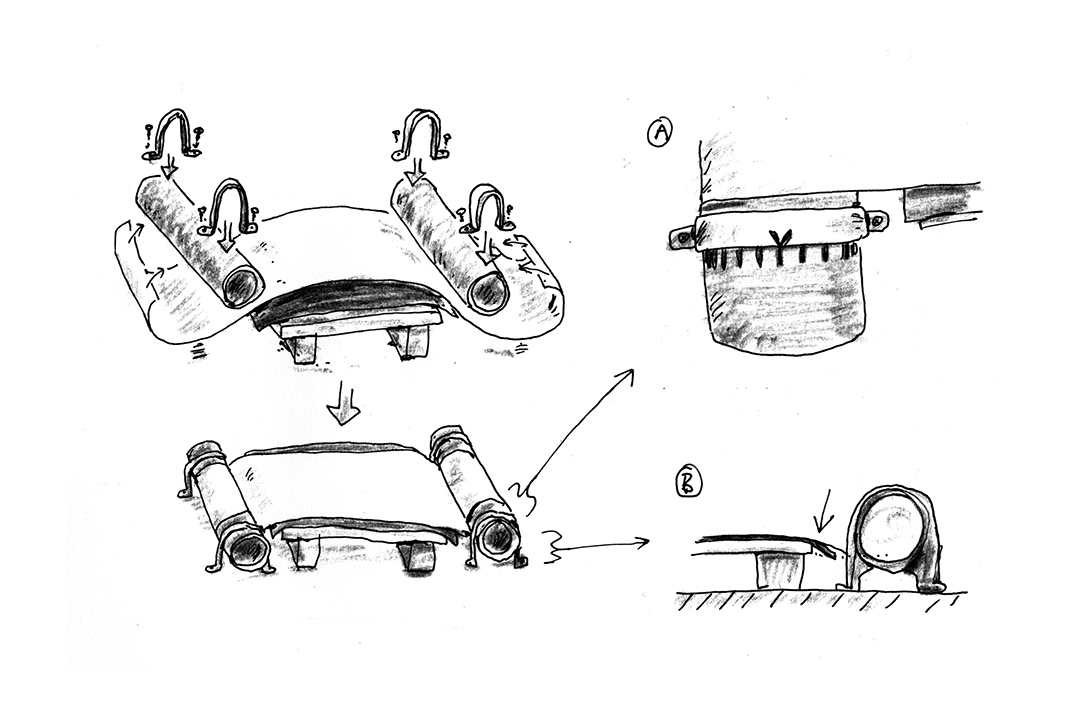 exploded diagram of construction explained above